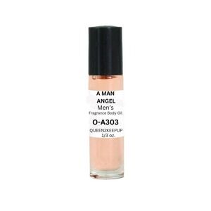 A Man Angel Men's Body Oil All Natural Fresh Sweet and Adventurous Roll-On Scent